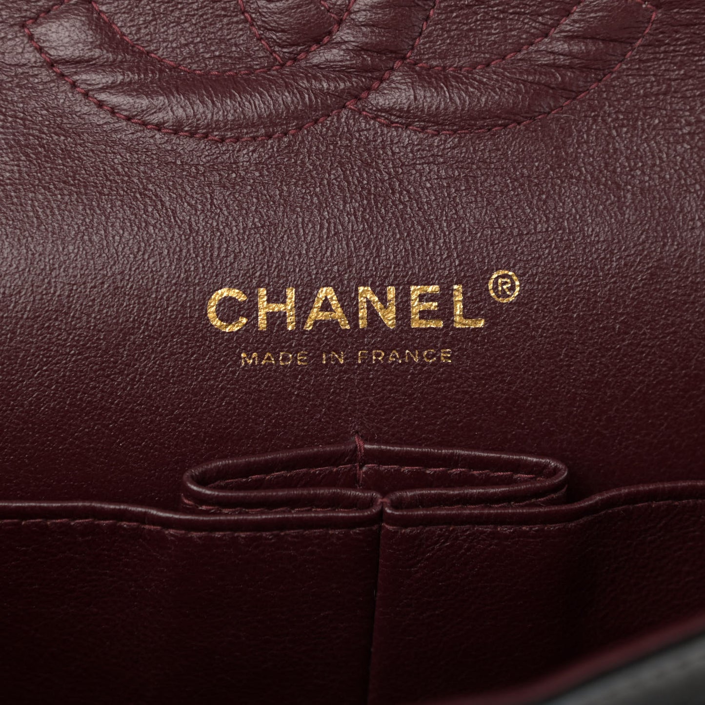 Lambskin Quilted Medium Double Flap Navy