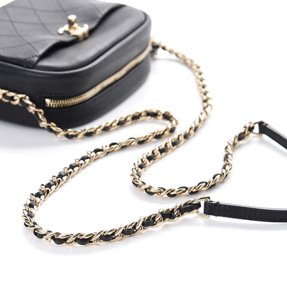 Chanel Goatskin Quilted Small Casual Trip Camera Case Black 14 of 15
