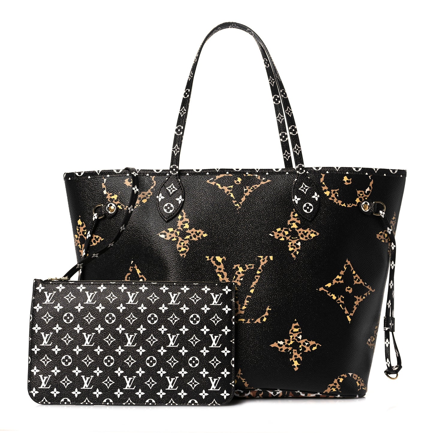 Monogram Giant Jungle Neverfull MM Black
