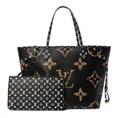 Louis Vuitton Monogram Giant Jungle Neverfull MM Black 1 of 9