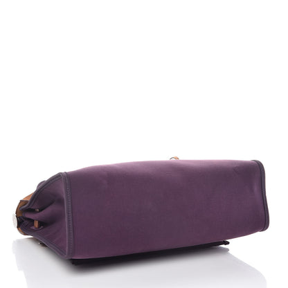 Hermes Vache Hunter Toile Herbag Zip 31 PM Fauve Cassis 6 of 15