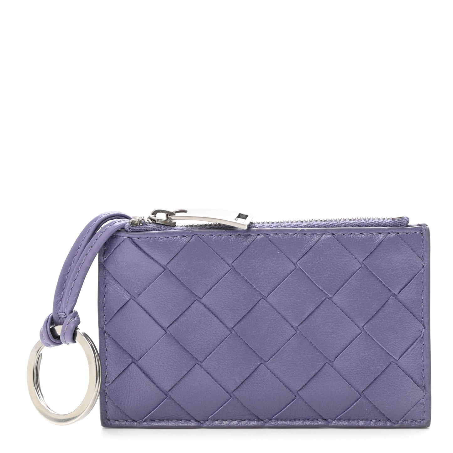 Nappa Intrecciato Key Case Lavender