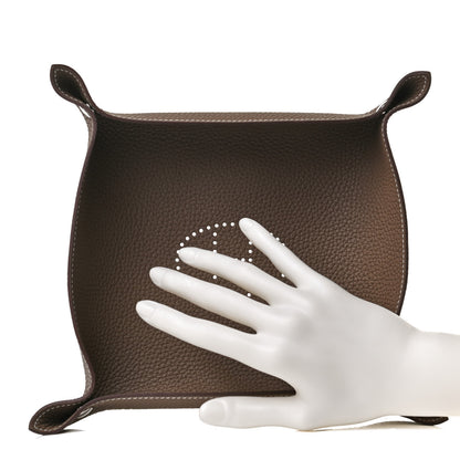 Hermes Taurillon Clemence Mises et Relances Change Tray Etoupe 1 of 5