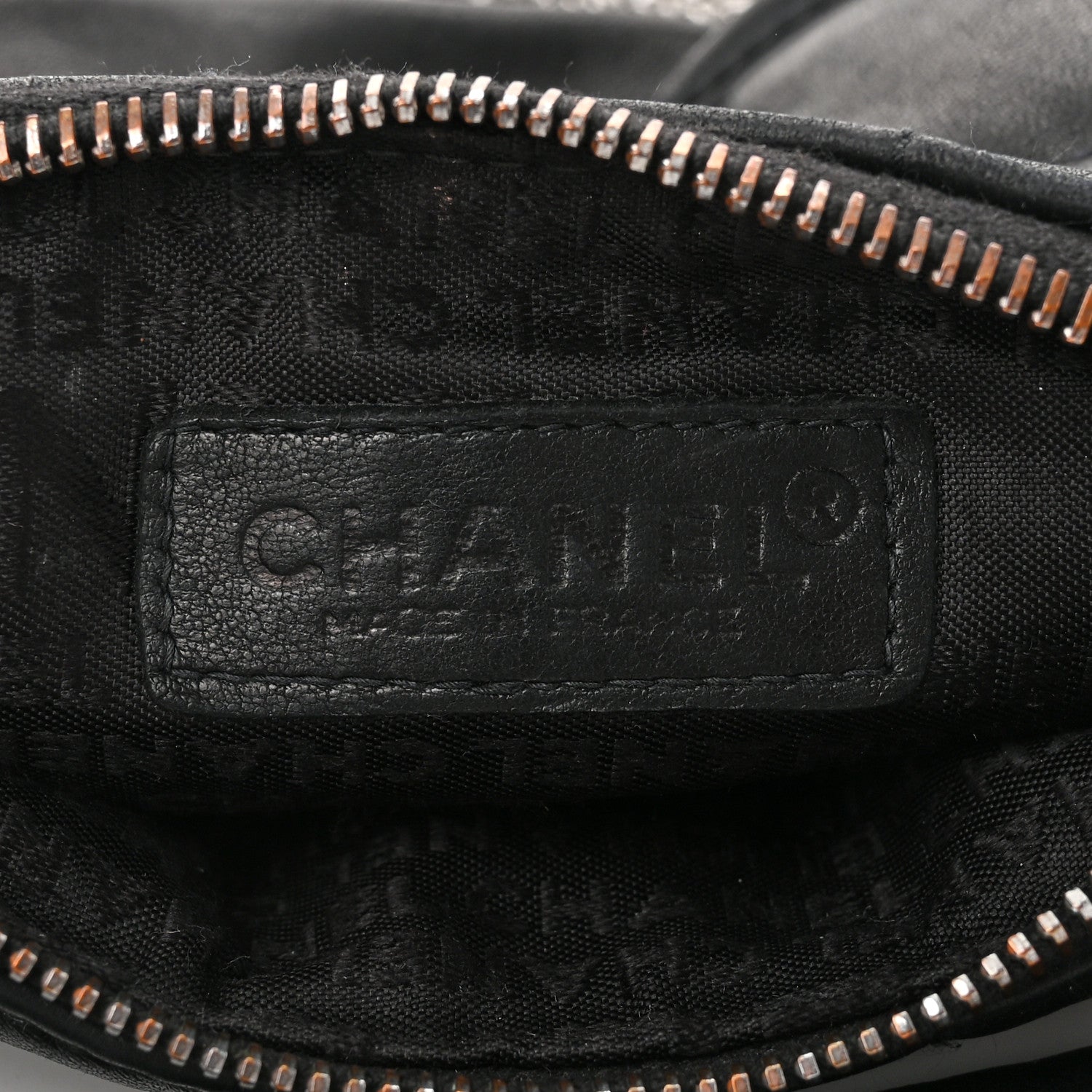 Chanel Lambskin Square Quilted Chain Fringe Pochette Black 6 of 10