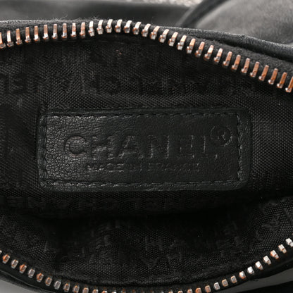 Chanel Lambskin Square Quilted Chain Fringe Pochette Black 6 of 10