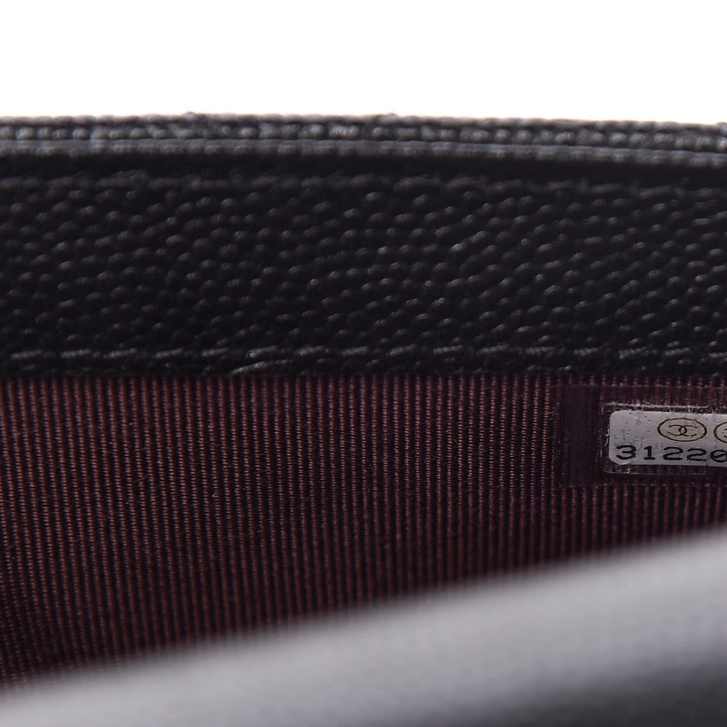 Caviar Quilted Flap Phone Holder With Chain Black