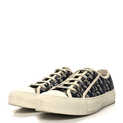 Christian Dior Canvas Oblique Walk'N'Dior Low Top Sneakers 40 Deep Blue 3 of 10