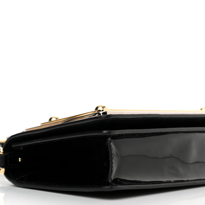 Dolce & Gabbana Patent Calfskin Maxi Logo Plate Phone Shoulder Bag Black 8 of 12