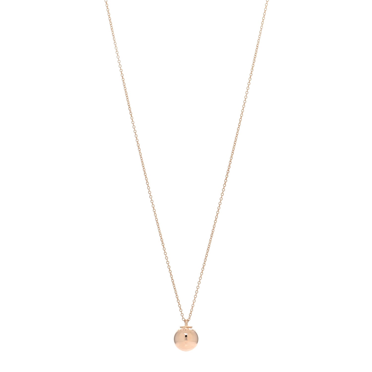 Tiffany 18K Rose Gold 8mm HardWear Ball Pendant Necklace 1 of 5