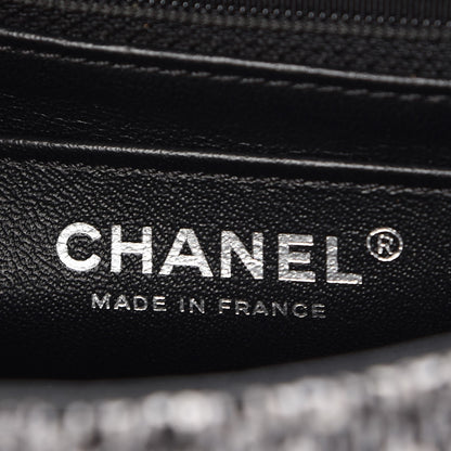 Chanel Tweed Sequin Small Elementary Chic Flap Black White 6 of 9