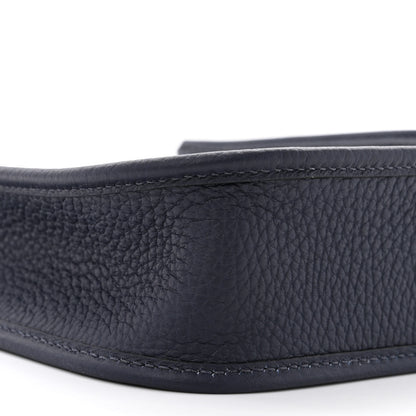 Hermes Taurillon Clemence Amazone Sangle Cavale Evelyne TPM Bleu Nuit Bleu Encre Cuivre 9 of 11