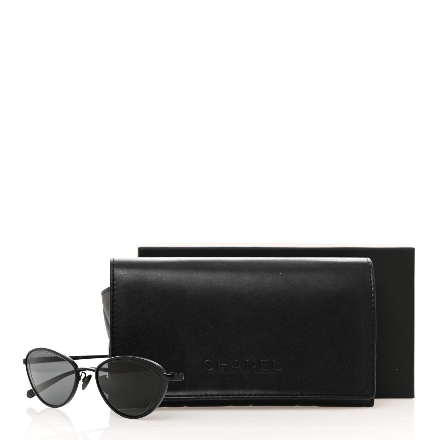 Chanel Metal Cat Eye Sunglasses 4255 Black 12 of 12