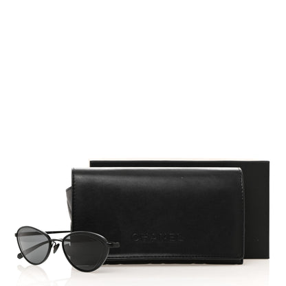 Chanel Metal Cat Eye Sunglasses 4255 Black 12 of 12