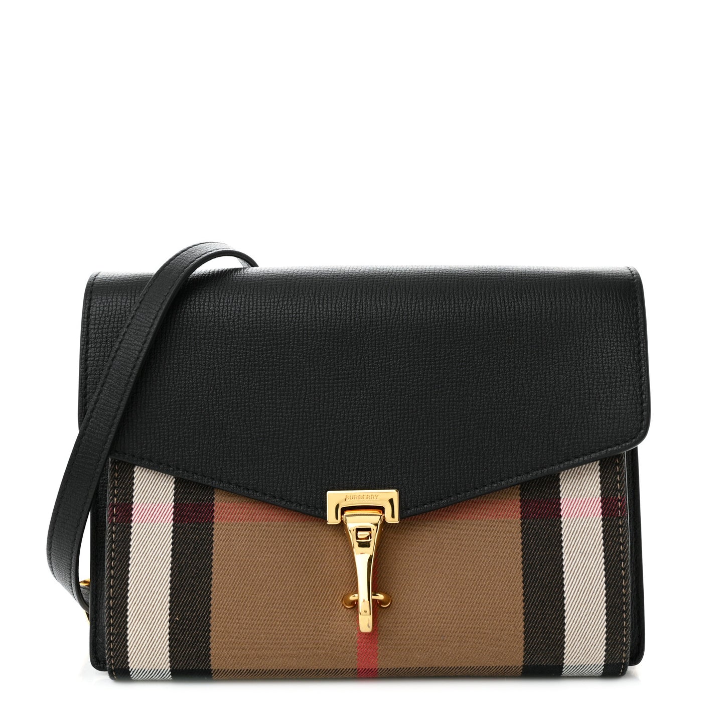 Derby Calfskin House Check Baby Macken Crossbody Bag Black