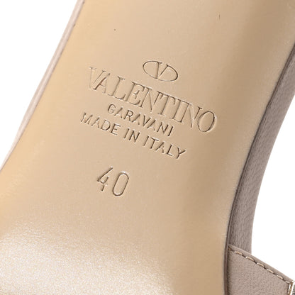 Valentino Garavani Patent Nappa Rockstud Ankle Wrap 100mm Pumps 40 Poudre 7 of 9