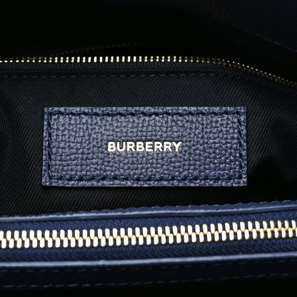 Burberry Derby Calfskin Vintage Check Medium Banner Tote Regency Blue 6 of 11