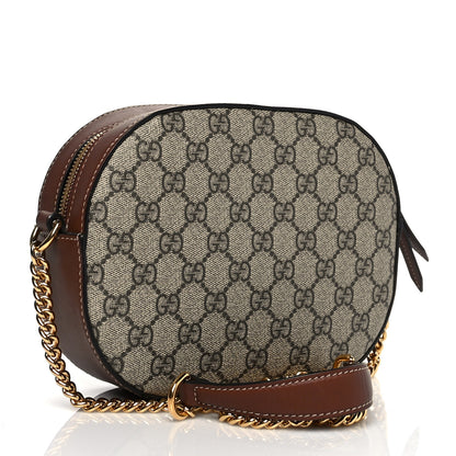 Gucci GG Supreme Monogram Floral Embroidered Mini Chain Shoulder Bag Beige Tuscany 3 of 17