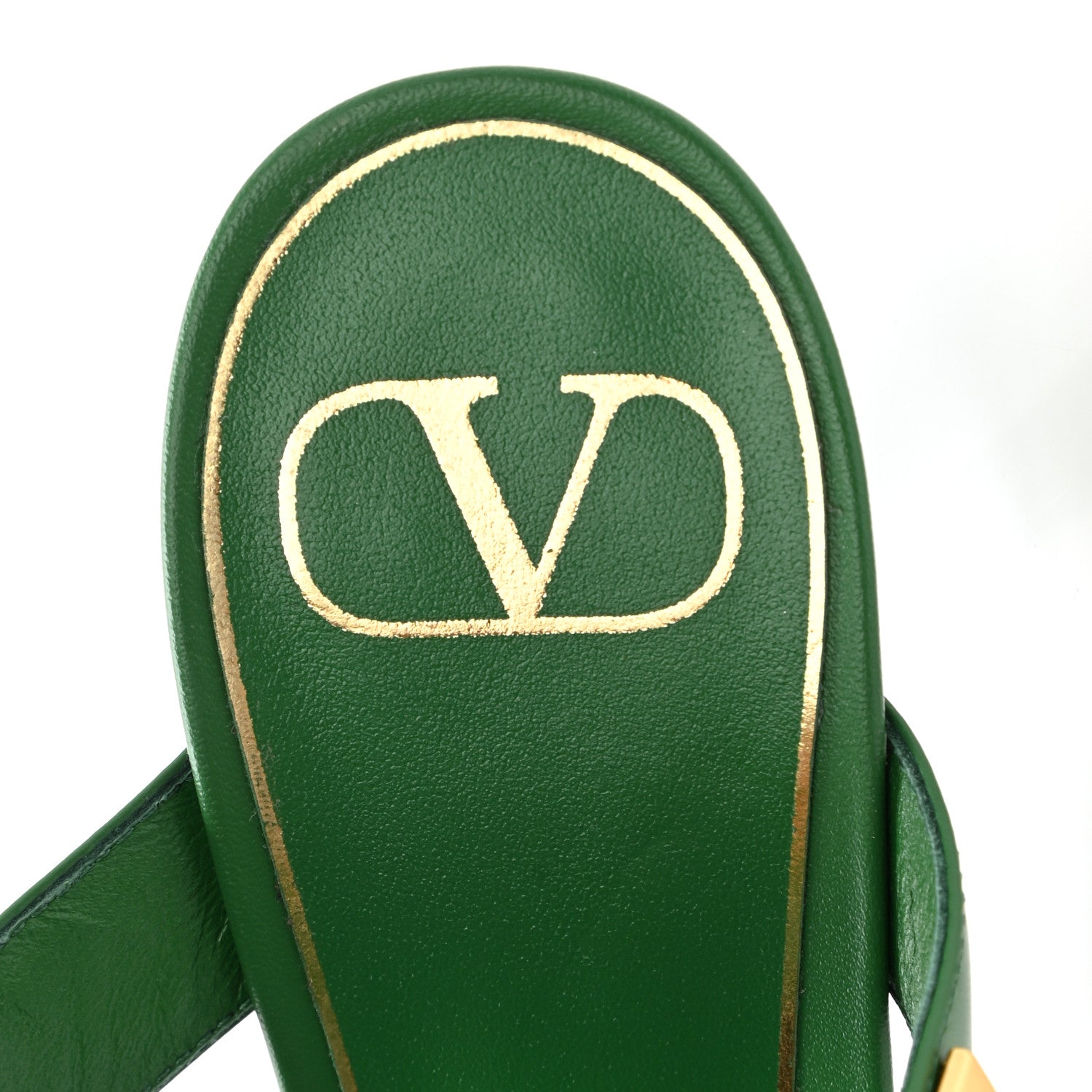Valentino Garavani Calfskin Roman Stud Ankle Strap 100mm Pumps 40 Brilliant Green 7 of 9