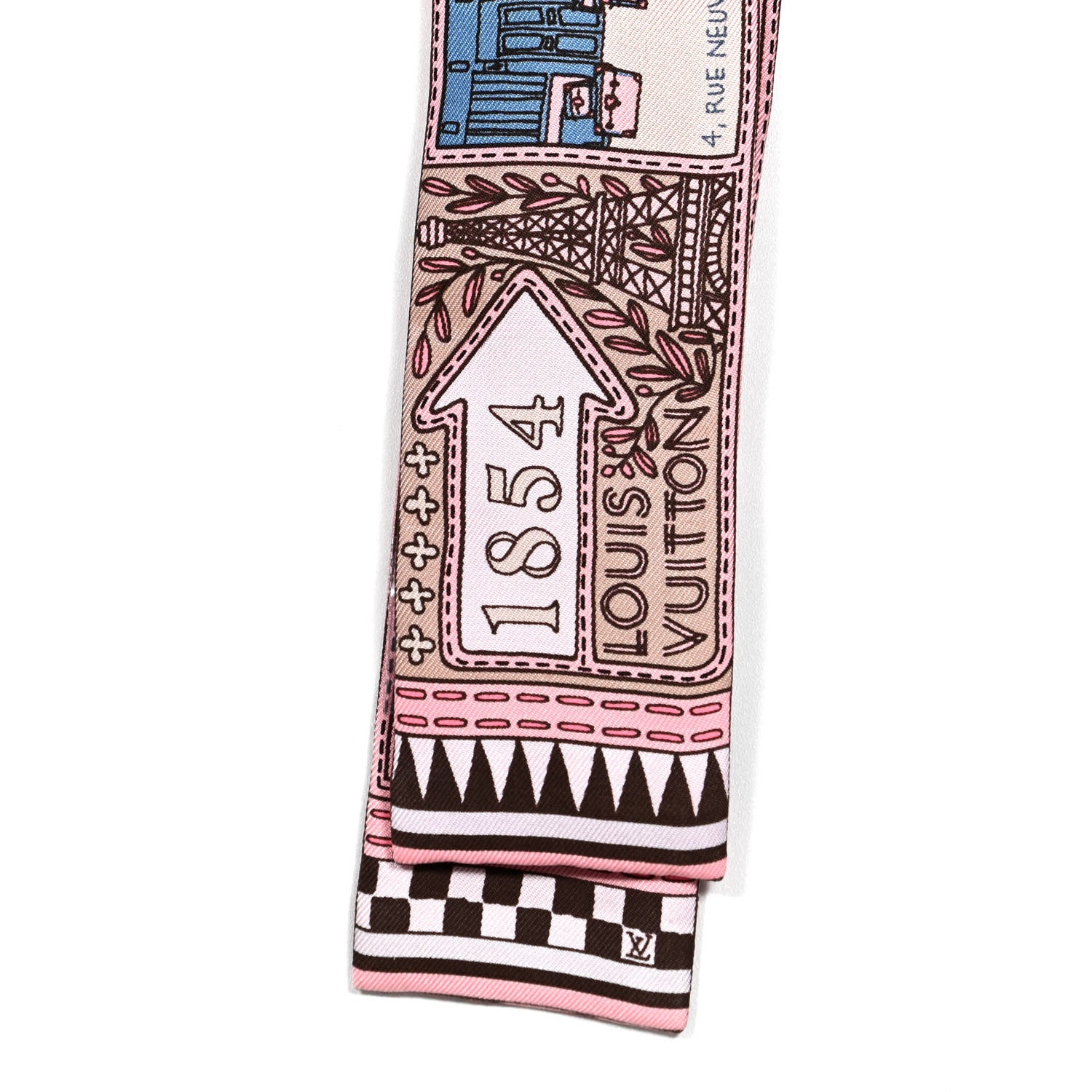 Louis Vuitton Silk Jeu De Louis BB Bandeau Rose 2 of 4