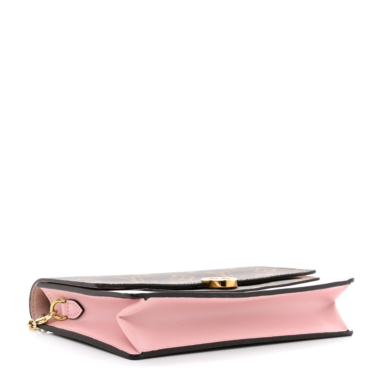Monogram Flore Chain Wallet Rose Ballerine