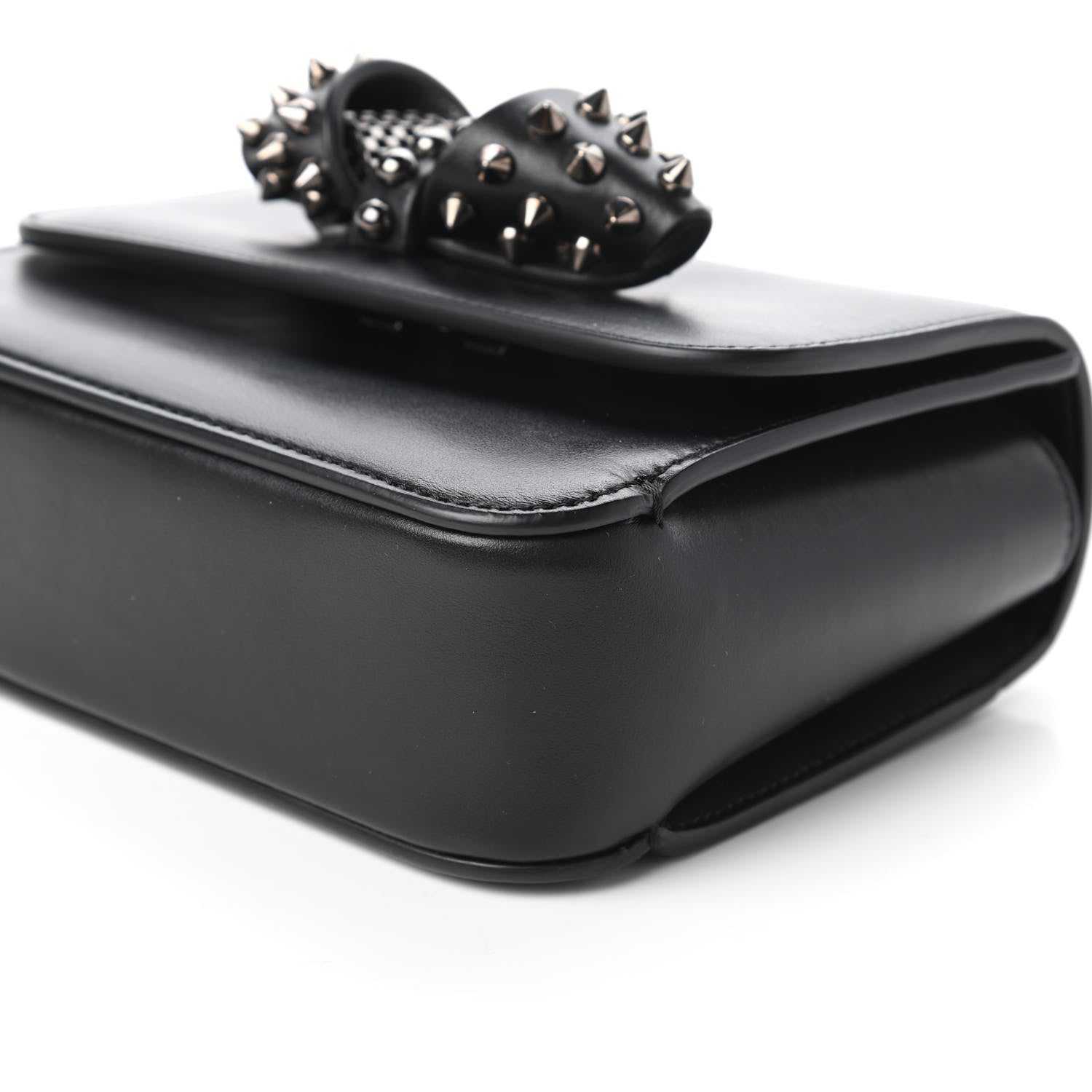 Christian Louboutin Calfskin Baby Sweety Charity NV Shoulder Bag Black 7 of 10