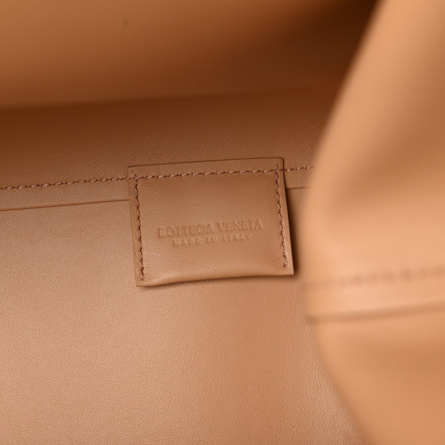 Calfskin Large The Point Triangle Bag Almond