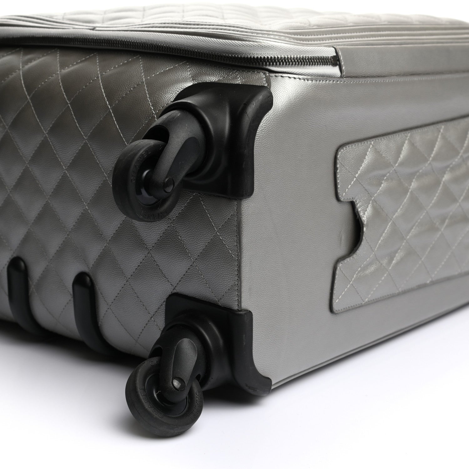 Chanel Metallic Caviar Quilted Coco Case Trolley Silver 8 of 13