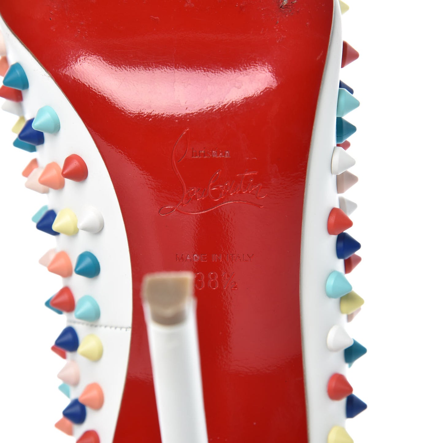 Gomme Pigalle Spikes 120 Pumps 38.5 White Multicolor
