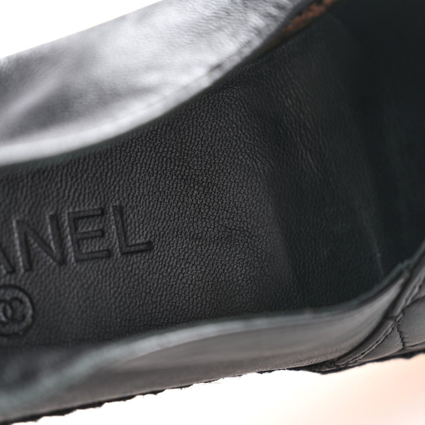 Lambskin Quilted CC Espadrilles 38 Black