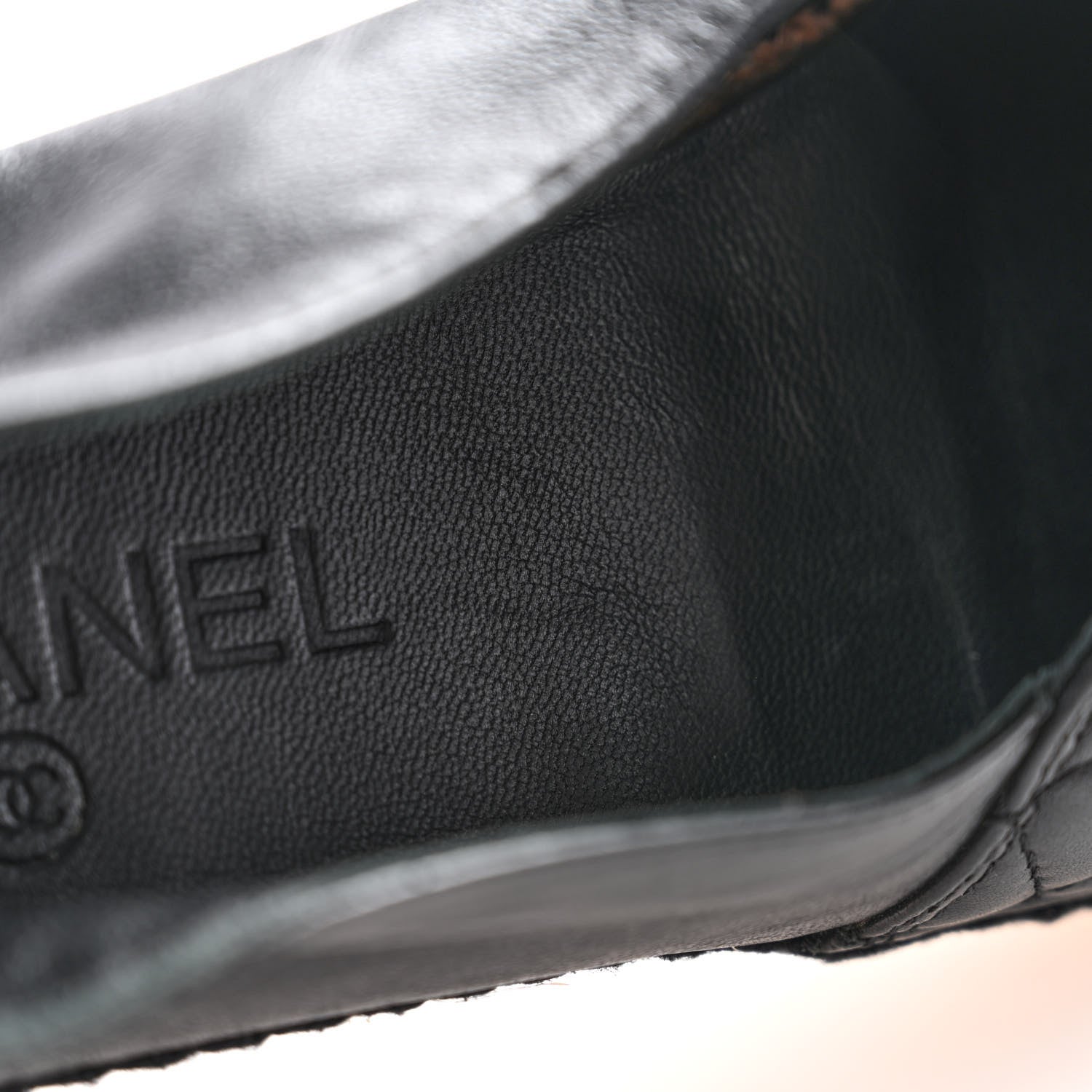 Chanel Lambskin Quilted CC Espadrilles 38 Black 10 of 10