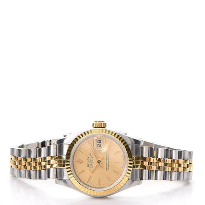 Rolex Stainless Steel 18K Yellow Gold 26mm Oyster Perpetual Datejust Watch Champagne 69173 3 of 12