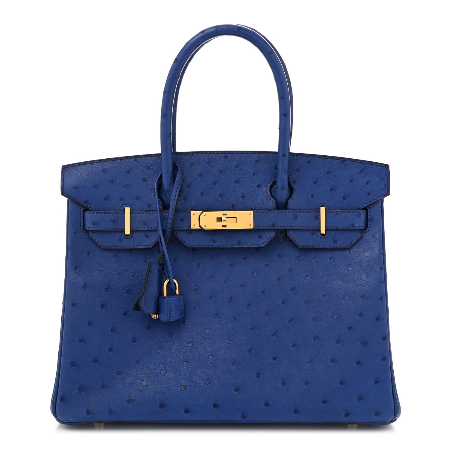 Hermes Ostrich Birkin 30 Bleu Saphir 1 of 11