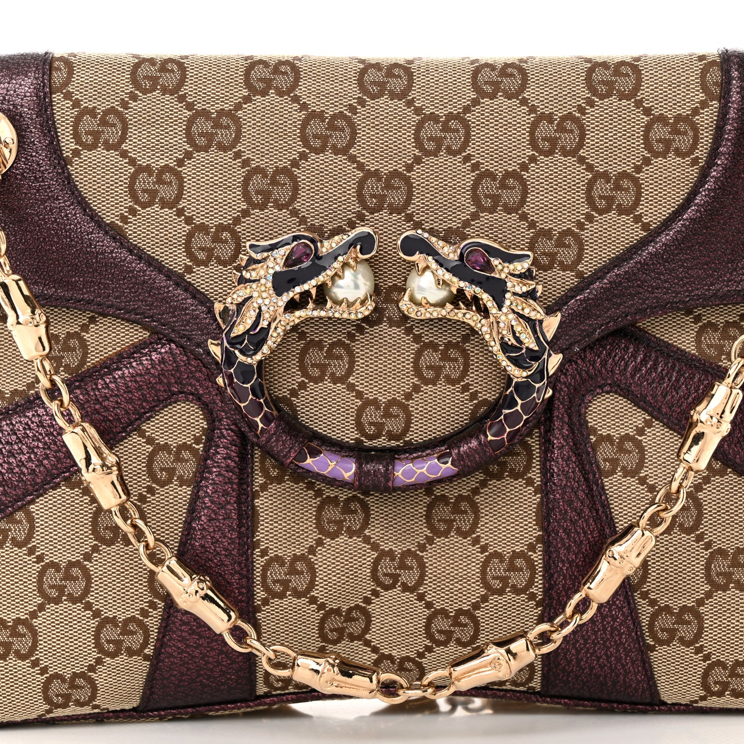 Monogram Tom Ford Jeweled Dragon Bag Purple