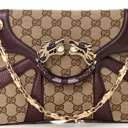 Gucci Monogram Tom Ford Jeweled Dragon Bag Purple 8 of 11