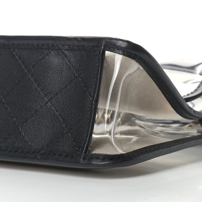 Chanel Lambskin PVC Sand By The Sea Flap With Pearl Strap Black 9 of 9