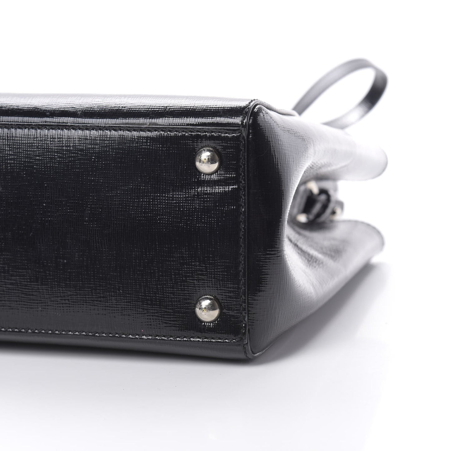 Patent Vitello Elite Petite 2Jours Tote Black