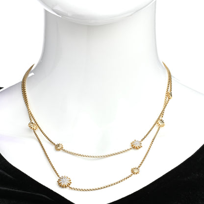 David Yurman 18K Yellow Gold Diamond Starburst Constellation Long Necklace 2 of 4