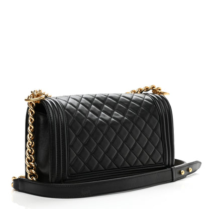 Chanel Lambskin Quilted Medium Boy Flap Black 3 of 13