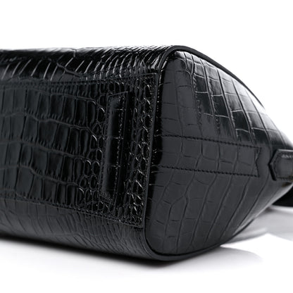 Givenchy Calfskin Crocodile Embossed Mini Antigona Black 8 of 8