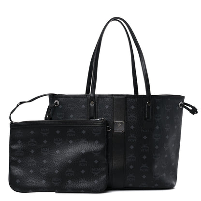 MCM Visetos Medium Liz Reversible Shopper Tote Black 1 of 13