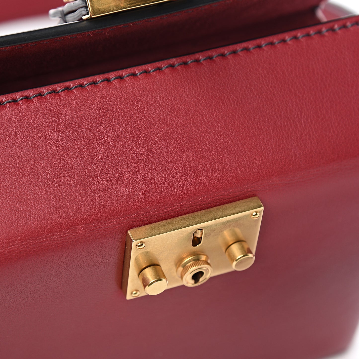 Lambskin Dioraddict Lockbox Red
