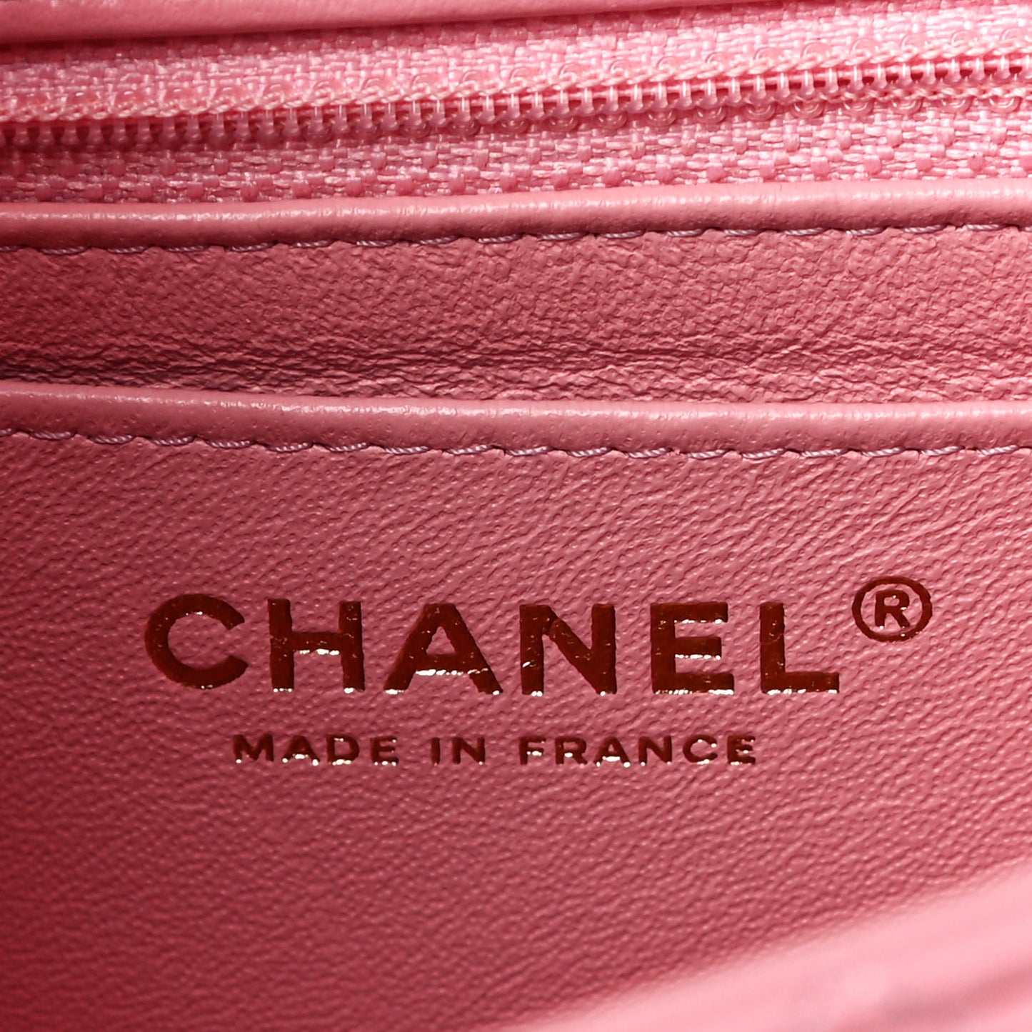Lambskin Quilted Mini Rectangular Flap Pink
