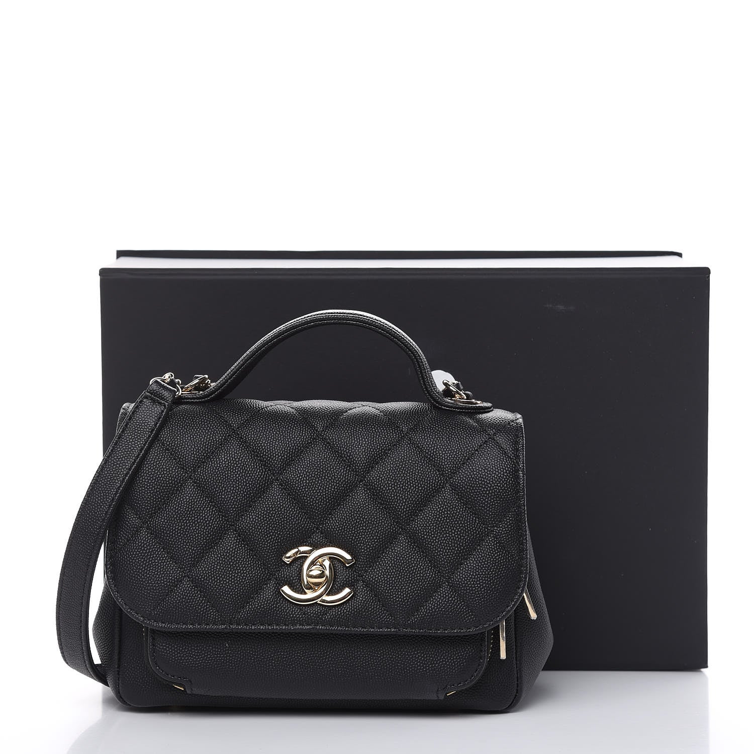 Chanel Caviar Quilted Mini Business Affinity Flap Black 10 of 11