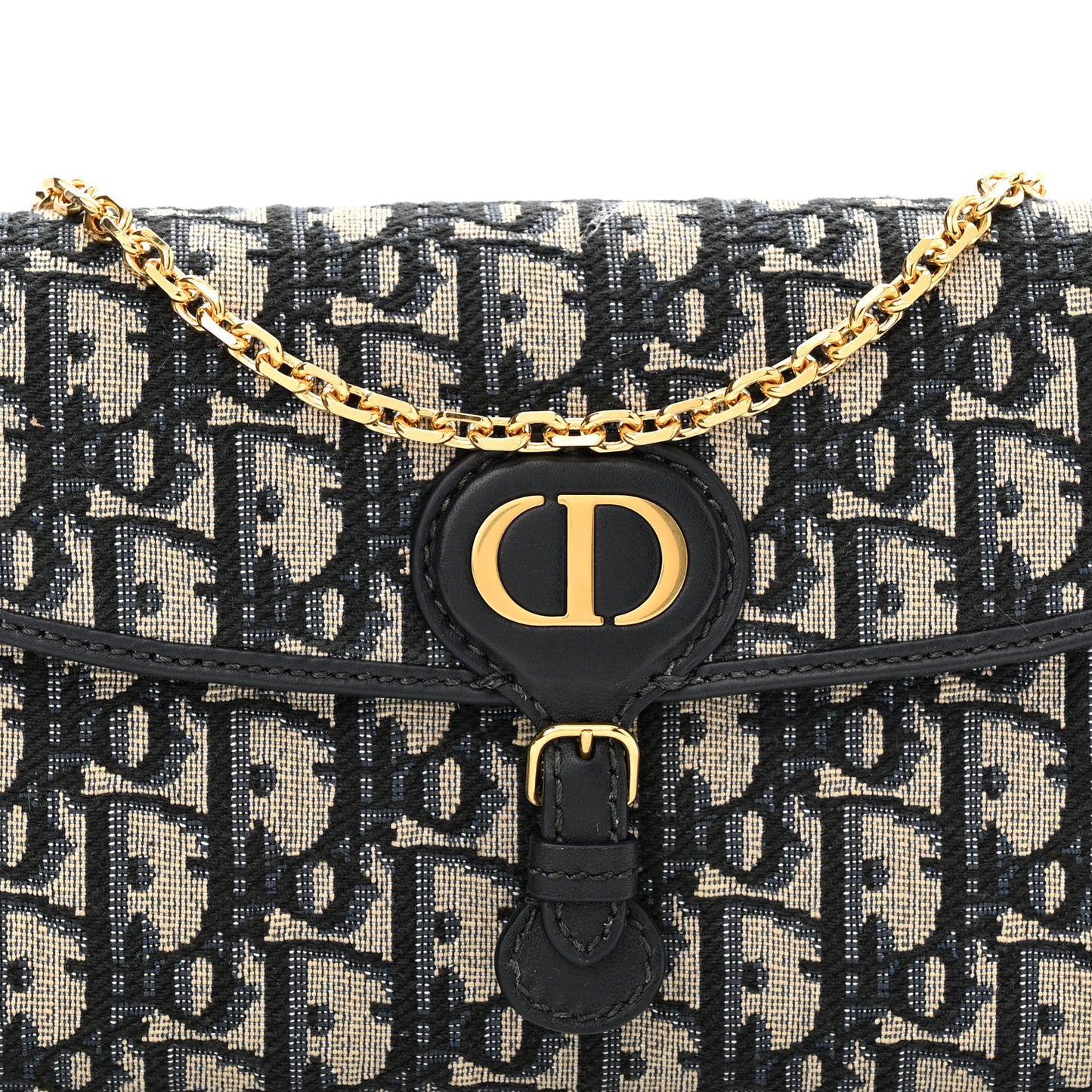 Oblique Bobby East West Pouch With Chain Blue
