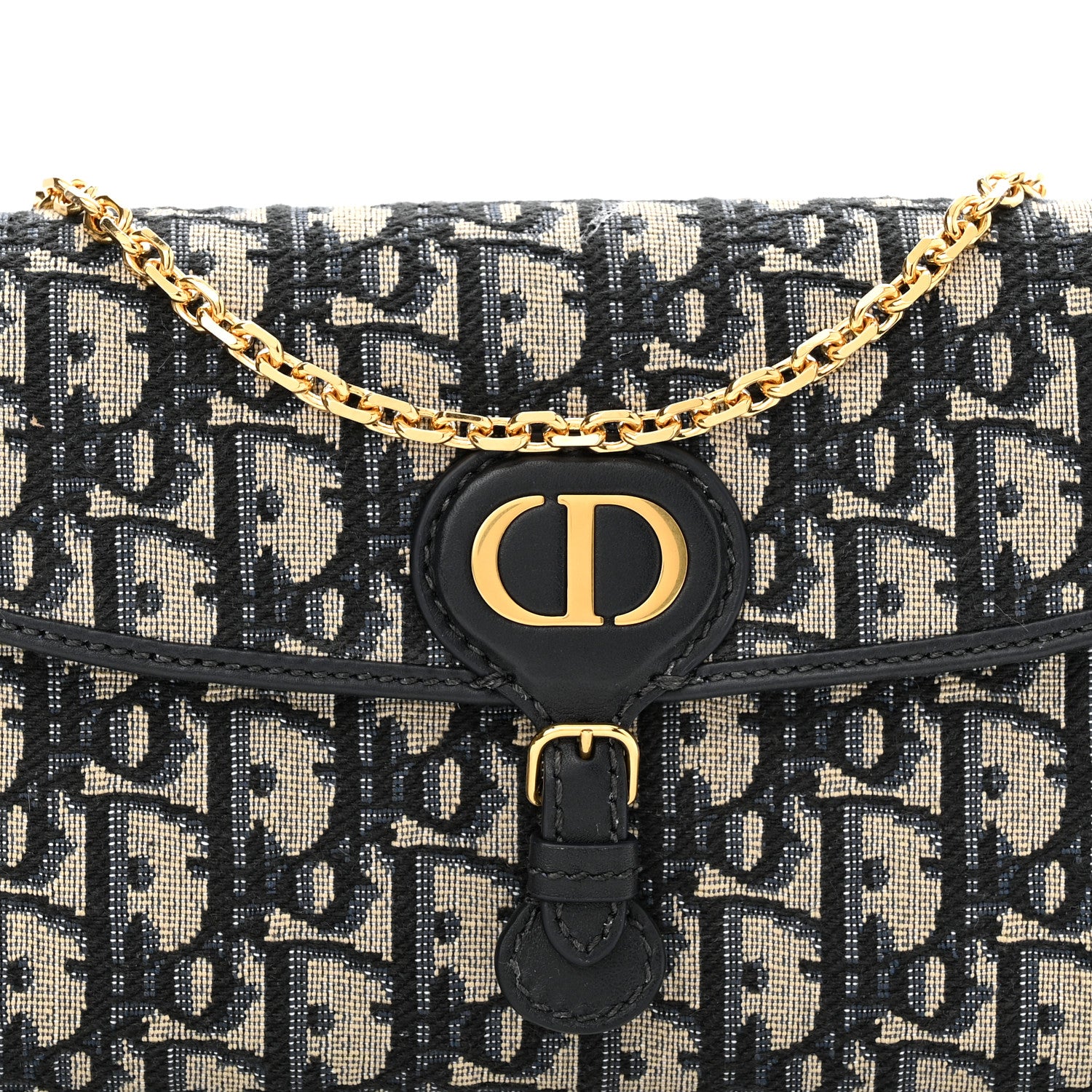 Christian Dior Oblique Bobby East West Pouch With Chain Blue 7 of 9
