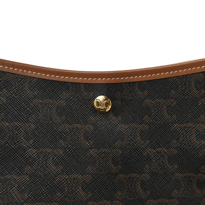 Celine Triomphe Canvas Calfskin Shopper Tote Tan 9 of 11