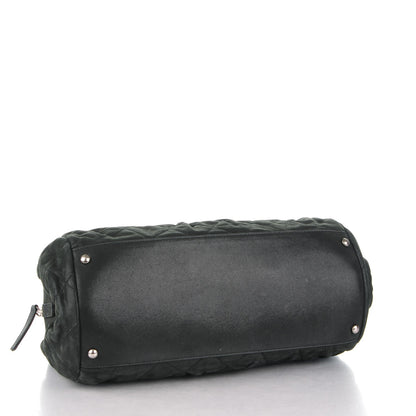 Chanel Iridescent Calfskin Chic Quilt Bowling Bag Black 4 of 7