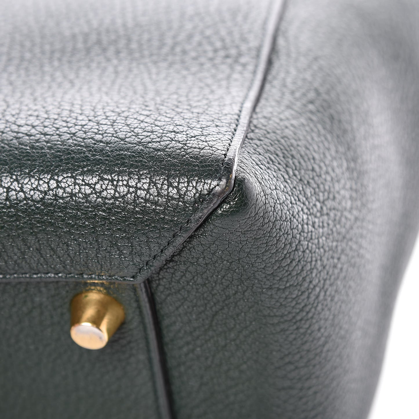 Goatskin Smooth Calfskin Mini Belt Bag Dark Green