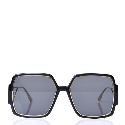 Christian Dior Acetate Square 30 Montaigne 2 Sunglasses Black Gold 2 of 4