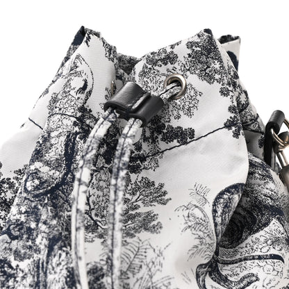 Christian Dior Technical Fabric Embroidered Toile De Jouy Sauvage DiorTravel Pouch Blue 8 of 11